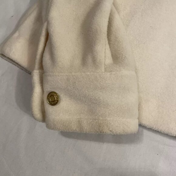 Bob Mackie Wearable Art Jacket Size L Embroidered Floral Full Zip Fleece Cream - Picture 11 of 14